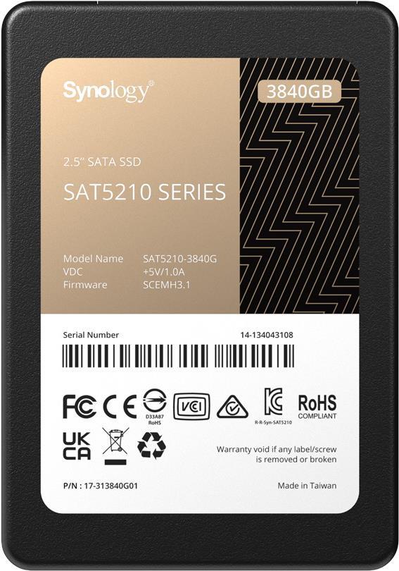 Купить Synology SAT5210 - SSD - 3.84 TB - intern - 2.5" (6.4 cm) - SATA 6Gb/s (SAT5210-3840G) в магазине wardena.ru
