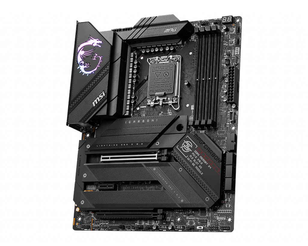 Купить MSI MPG Z790 Carbon WiFi - Motherboard - ATX - LGA1700-Sockel - Z790 Chipsatz - USB-C Gen2, USB 3,2 Gen 1, USB 3,2 Gen 2, USB-C Gen 2x2 - 2,5 Gigabit LAN, Wi-Fi, Bluetooth - Onboard-Grafik (CPU erforderlich) - HD Audio ( (7D89-001R) в магазине wardena.ru