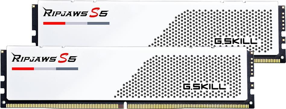 Купить G.Skill Ripjaws S5 - DDR5 - Kit - 64GB - DIMM 288-PIN Low Profile - 5600 MHz / PC5-44800 - CL28 - non-ECC - Mattes Weiß (F5-5600J2834F32GX2-RS5W) в магазине wardena.ru