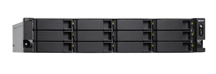 Купить QNAP TS-h1283XU-RP E-2236 Eingebauter Ethernet-Anschluss Rack (2U) Schwarz - Grau NAS (TS-H1283XU-RP-E2236-128G) в магазине wardena.ru