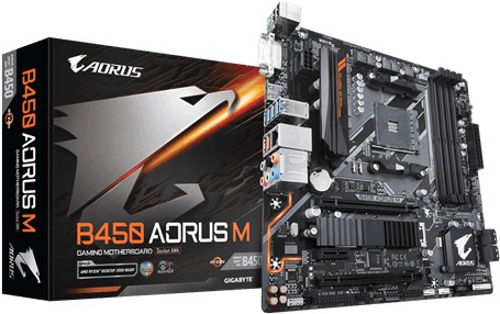 Купить Gigabyte B450 AORUS M - 1.0 - Motherboard - micro ATX - Socket AM4 - AMD B450 Chipsatz - USB 3.1 Gen 1, USB 3.1 Gen 2 - Gigabit LAN - Onboard-Grafik (CPU erforderlich) - HD Audio (8-Kanal) в магазине wardena.ru