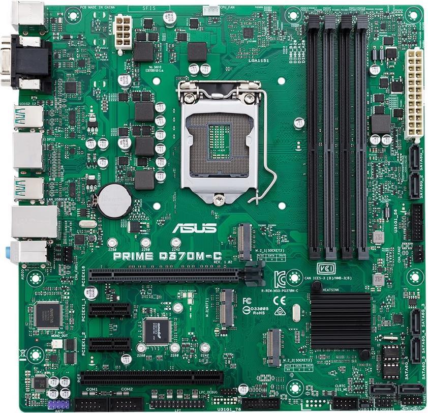 Купить ASUS PRIME Q370M-C - Motherboard - micro ATX - LGA1151 Socket - Q370 Chipsatz - USB 3.1 Gen 1, USB 3.1 Gen 2 - Gigabit LAN - Onboard-Grafik (CPU erforderlich) - HD Audio (8-Kanal) (90MB0W70-M0EAYM) в магазине wardena.ru