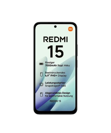 Купить Xiaomi Redmi 15 4G Dual Sim 8GB RAM 256GB - Midnight Black [Energieklasse B] (M22YBKSL) в магазине wardena.ru