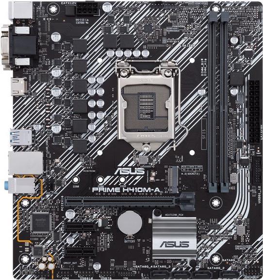 Купить ASUS PRIME H410M-A - Motherboard - micro ATX - LGA1200-Sockel - H410 Chipsatz - USB 3.2 Gen 1 - Gigabit LAN - Onboard-Grafik (CPU erforderlich) - HD Audio (8-Kanal) (90MB13G0-M0EAY0) в магазине wardena.ru