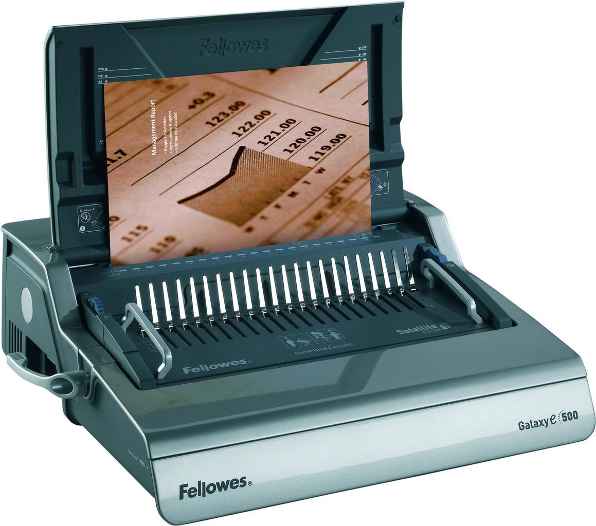 Купить Fellowes Elektrisches Plastikbindegerät Galaxy 500, silber - für den Markt: D / A / L / F (5622101) в магазине wardena.ru