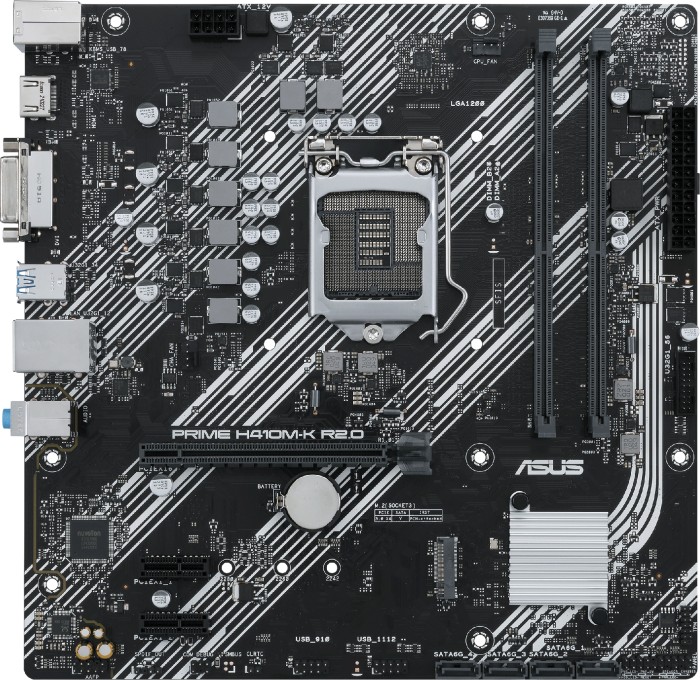 Купить ASUS PRIME H410M-K R2.0 - Motherboard - micro ATX - LGA1200-Sockel - H470 Chipsatz - USB 3.2 Gen 1 - Gigabit LAN - Onboard-Grafik (CPU erforderlich) - HD Audio (8-Kanal) (90MB1A70-M0EAY0) в магазине wardena.ru
