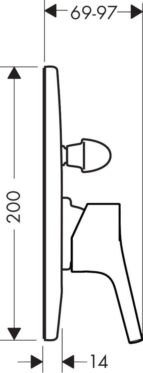 Купить Hansgrohe Talis S Смеситель для ванны однорычажный скрытый монтаж хром 72407000 в магазине wardena.ru