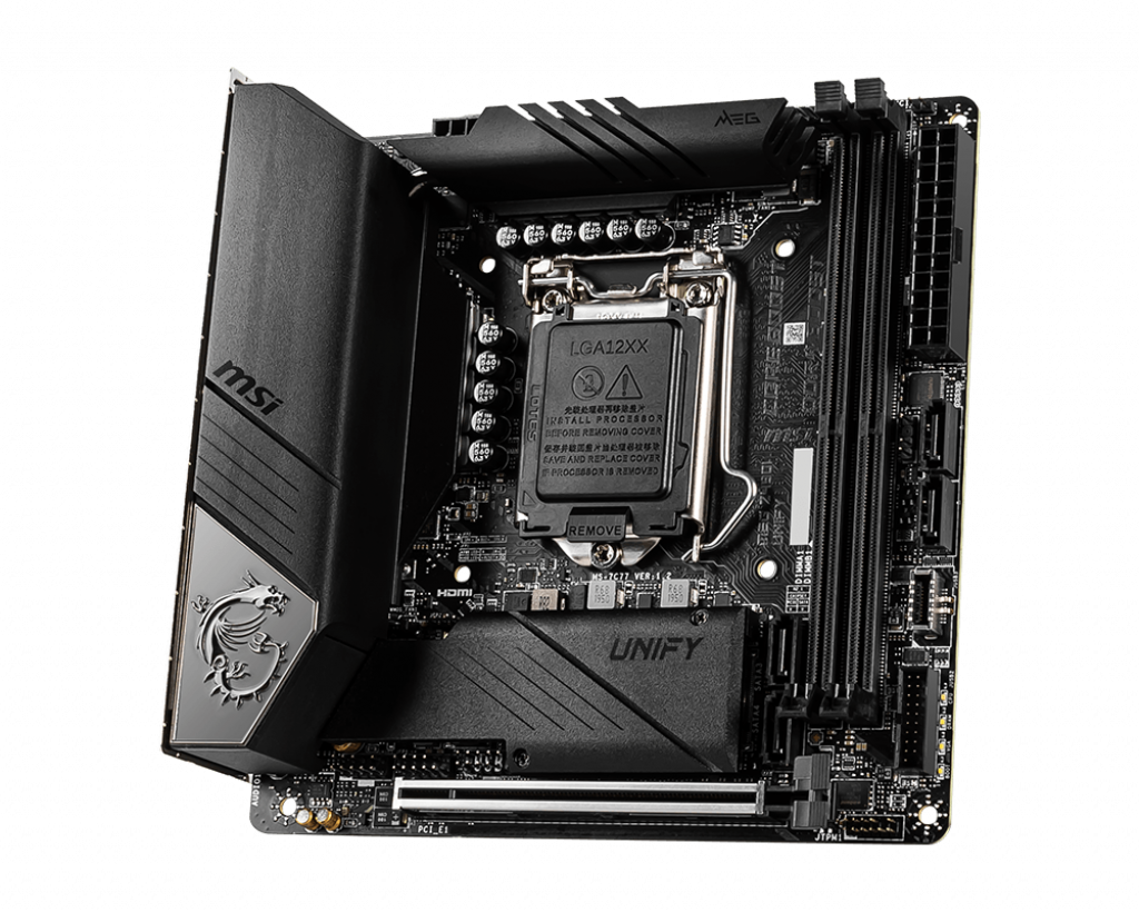 Купить MSI MEG Z490I UNIFY - Motherboard - Mini-ITX - LGA1200-Sockel - Z490 Chipsatz - USB-C Gen2, USB 3.2 Gen 1, USB 3.2 Gen 2 - Wi-Fi, 2.5 Gigabit LAN, Bluetooth - Onboard-Grafik (CPU erforderlich) - HD Audio (8-Kanal) (7C77-007R) в магазине wardena.ru