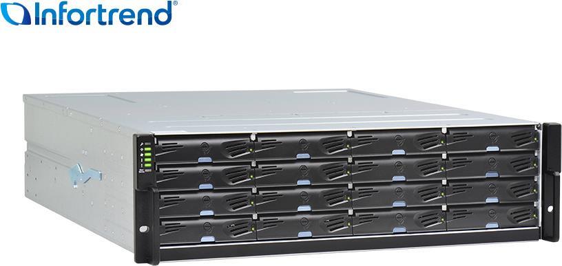 Купить Infortrend DS1016R2C000B-8V32 Disk-Array Rack (3U) (DS1016R2C000B-8B32) в магазине wardena.ru
