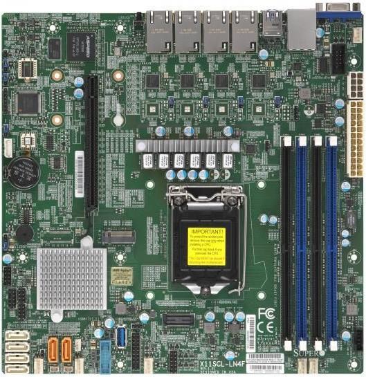 Купить Super Micro SUPERMICRO X11SCL-LN4F - Motherboard - micro ATX - LGA1151 Socket - C242 - USB 3,1 - 4 x Gigabit LAN - Onboard-Grafik (MBD-X11SCL-LN4F-O) (MBD-X11SCL-LN4F-B) в магазине wardena.ru