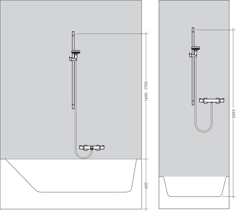 Купить Hansgrohe Crometta Штанга для душа Unica 90 см хром 27609000 в магазине wardena.ru