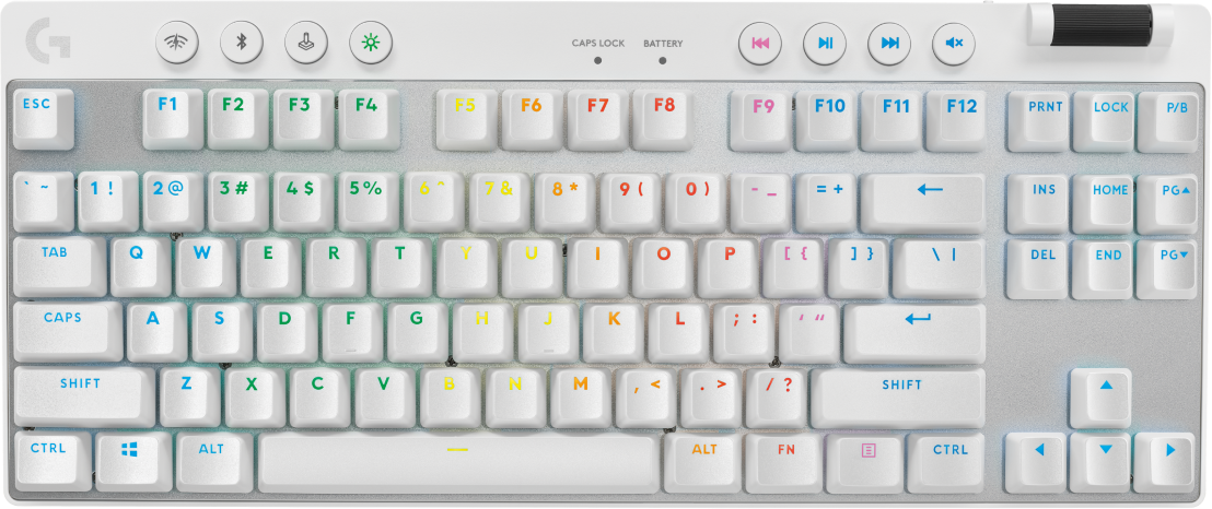 Купить Logitech G PRO X TKL Tastatur Gaming RF Wireless + Bluetooth QWERTZ Deutsch Weiß (920-012144) в магазине wardena.ru