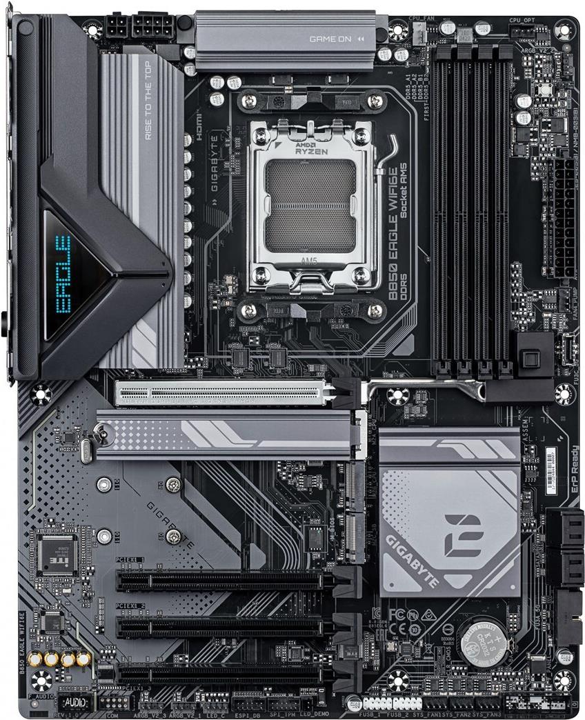 Купить GIGABYTE B850 EAGLE WIFI6E Motherboard - AMD Ryzen 9000 Serie CPUs, 8+2+2 Phasen digitales VRM, bis zu 8200MHz DDR5 (OC), 1xPCIe 5.0 + 2xPCIe 4.0 M.2, GbE LAN, WIFI 6E, USB 3.2 Gen 2 (B850 EAGLE WIFI6E) в магазине wardena.ru
