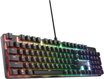 Купить Trust GXT 871 Zora Tastatur Gaming USB QWERTY US Englisch Schwarz (25510) в магазине wardena.ru