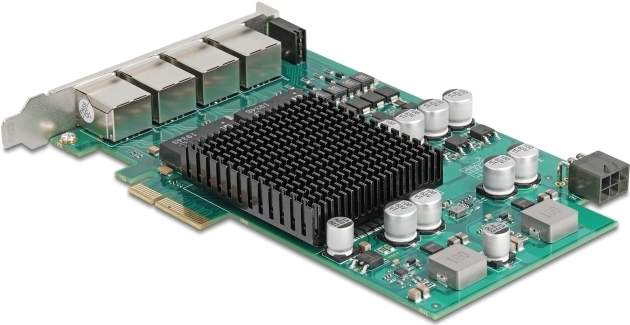 Купить Delock PCI Express x4 Netzwerkkarte Gigabit LAN 4 x RJ45 mit PoE+ i350 (86097) в магазине wardena.ru