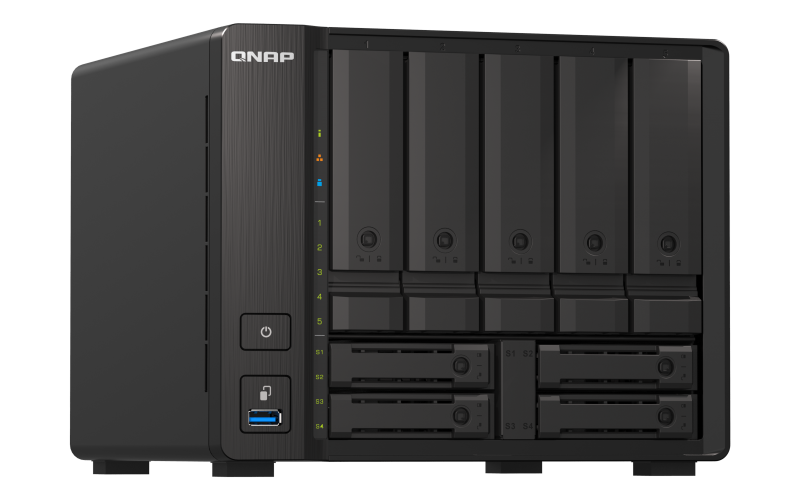 Купить QNAP TS-H973AX-8G - NAS-Server - 9 Schächte - SATA 6Gb/s - RAID 0, 1, 5, 6, 10, 50, JBOD, 60, RAID TP - RAM 8 GB - 2.5 Gigabit Ethernet / 10 Gigabit Ethernet - iSCSI в магазине wardena.ru