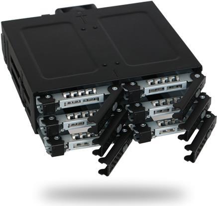 Купить Icy Dock MB608SP-B HDD / SSD-Gehäuse 2.5/3.5" Schwarz Speicherlaufwerksgehäuse (MB608SP-B) в магазине wardena.ru