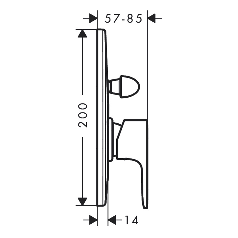 Купить Hansgrohe Rebris E Встраиваемый смеситель для ванны черный матовый 72459670 в магазине wardena.ru