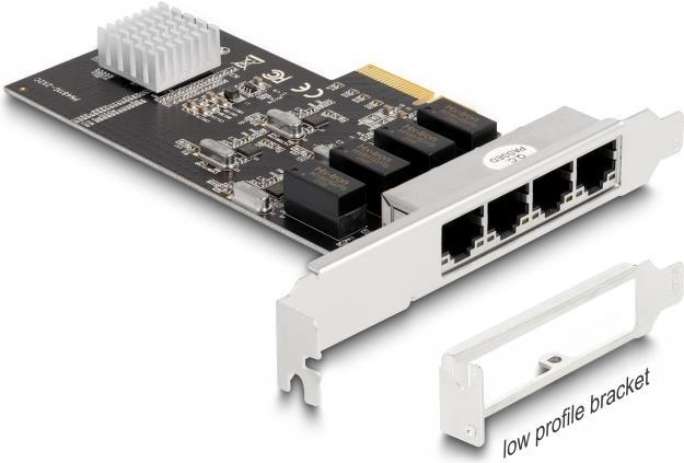 Купить DeLOCK PCI Express x4 Karte 4 x RJ45 Gigabit LAN RTL8111 - PCIe - RJ-45 - PCIe 2.0 - Silber - PC - Windows 10 - Windows 11 - Windows 8.1 (88618) в магазине wardena.ru