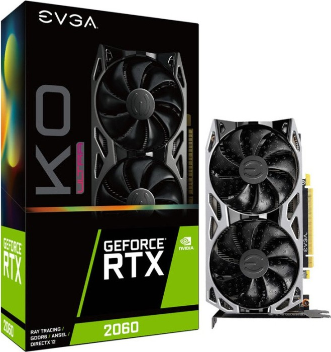 Купить EVGA GeForce RTX 2060 KO ULTRA GAMING - Grafikkarten - GF RTX 2060 - 6 GB GDDR6 - PCIe 3.0 x16 - DVI, HDMI, DisplayPort (06G-P4-2068-KR) в магазине wardena.ru