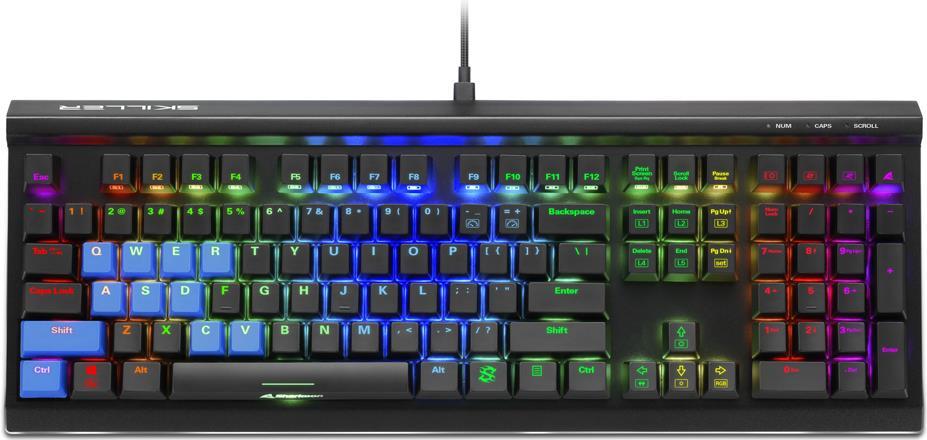 Купить Sharkoon SKILLER SGK60 Tastatur USB QWERTY US Englisch Schwarz (4044951030095) в магазине wardena.ru