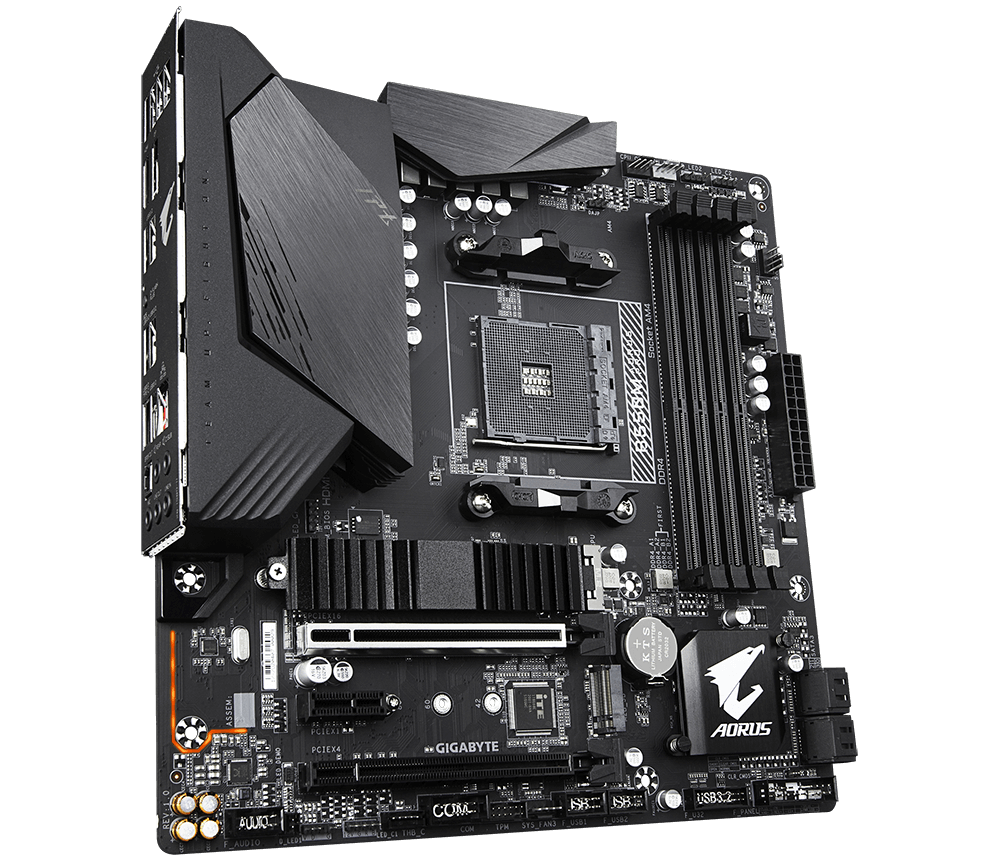 Купить Gigabyte B550M AORUS PRO - 1.0 - Motherboard - micro ATX - Socket AM4 - AMD B550 Chipsatz - USB-C Gen2, USB 3.2 Gen 1, USB 3.2 Gen 2 - Gigabit LAN - Onboard-Grafik (CPU erforderlich) - HD Audio (8-Kanal) в магазине wardena.ru