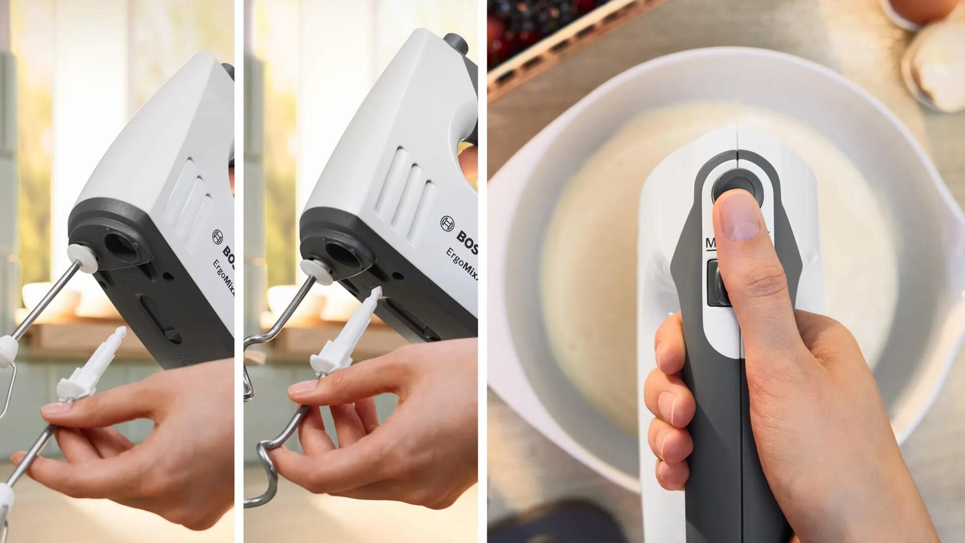 Купить Bosch MFQ37470 Mixer Handmixer 750 W Schwarz, Weiß (MFQ37470) в магазине wardena.ru