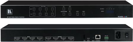 Купить KRAMER VS-44H2 4x4 4K HDR HDCP 2.2 HDMI 2.0 Matrix (20-80445130) в магазине wardena.ru
